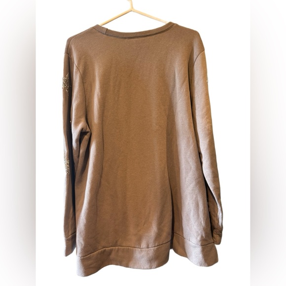 Lane Bryant Gray Casual Crewneck with Star details sz 14/16 - Picture 5 of 8